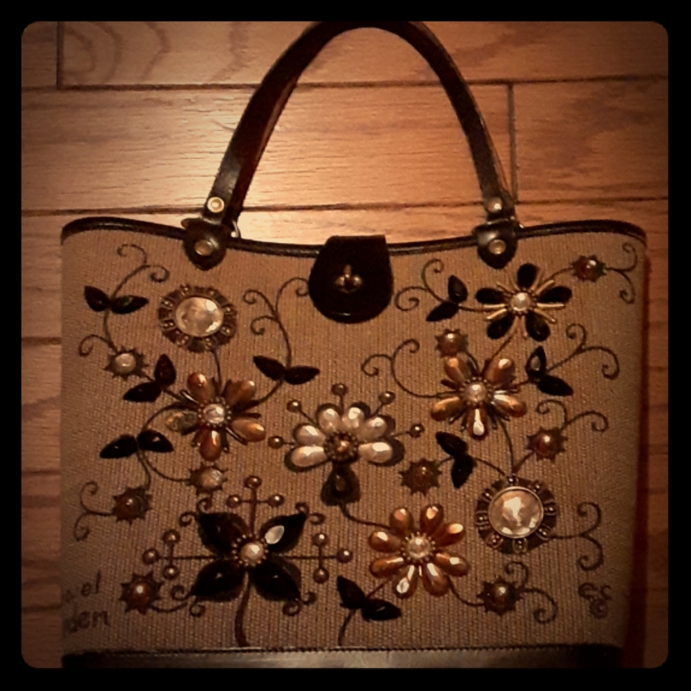 Vintage Jewel Garden  Designer Purse Enid Collins